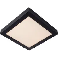 Lucide Éclairage de plafond Brice-Led 30 cm carrés IP44 noir