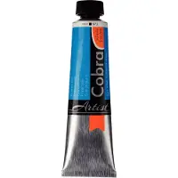 Cobra Peinture à l'huile - - Cyan primaire - Tube 40ml - Watermixable - Qualité artistique
