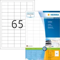 Herma Étiquettes universelles 4606, adhésives permanentes, imprimables, L 38,1 x H 21,2 mm, papier FSC, blanc, 13000 pièces/200 feuilles