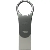 Silicon Power Clé USB 16GB C80 3.0 Silver Type-C Ready