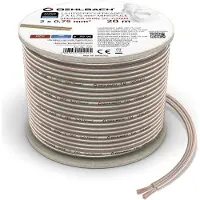 OEHLBACH 202 Wire SP 7 Câble de haut-parleur 2 x 0,75 mm ², mini Bobine 20 M Transparent/Transparent