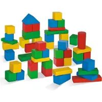 Eichhorn Wooden Blocks Coloured, 50pcs.