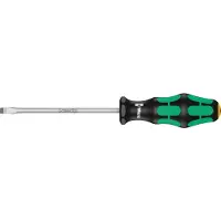 Wera Tournevis plat à lame ronde, Larg. : de la lame : 6,0** mm, Épais. : de la lame 1,0 mm, Long. de la lame 125 mm, Long. totale : 230 mm