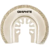Graphite Disque HCS demi-cercle pour céramique 65mm, galvanisé avec revêtement diamant (56H063)