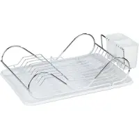 Wenko Absolument Maison - Egouttoir À Vaisselle Métal Chromé Blanc 48 X 32 X 12 Cm - Blanc