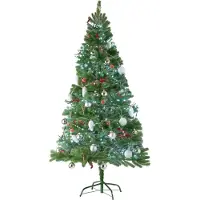 TecTake Sapin de Noël artificiel moulé par injection avec support métallique - 180 cm, sans guirlandes lumineuses