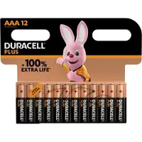 Duracell Piles AAA Alka Plus 12 Pièces