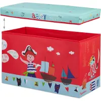 Relaxdays Tabouret coffre jouet pouf enfant
