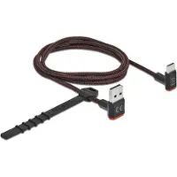 DeLOCK EASY-USB 2.0 Kabel Typ-A Stecker zu USB Type-C Stecker gewinkelt oben / unten 1 m schwarz