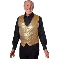 Dressforfun Gilet à paillettes homme or S - costume de déguisement halloween partywear carnaval partywear - 303961