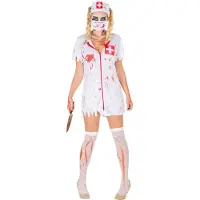 Dressforfun déguisement femme infirmière zombie sexy M - déguisement halloween déguisement fête déguisement carnaval déguisement fête déguisement carnaval - 300063