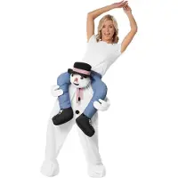 Dressforfun Huckepack costume bonhomme de neige - déguisement costume halloween déguisements carnaval costume carnaval robe de soirée - 303617