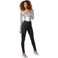 Dressforfun Body métallisé argent XL - costume de déguisement halloween costume de fête carnaval costume de fête - 303565