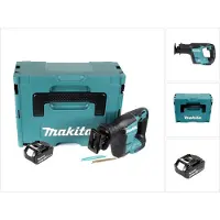 Makita DJR 188 G1J Scie récipro sans fil 18 V, sans balai + 1x Batterie 6,0 Ah + Coffret - sans chargeur