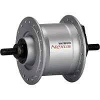 Shimano Nexus Dh-c3000 Dynamo 3w Front Hub Argenté 36H / 10 x 100 mm