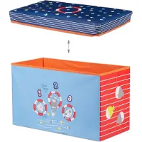 Relaxdays Tabouret coffre jouet pouf enfant