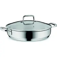 kela Poêle en acier inoxydable avec couvercle 18/10 FLAVORIA 28 cm KL-10186