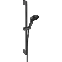 Hansgrohe Pulsify Select ensemble barre de douche 3jets Relaxation EcoSmart 10.5cm avec barre de douche 65 cm Mat Noir 24161670
