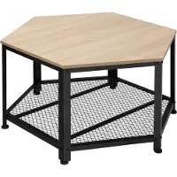 TecTake Table basse NORWICH Style Vintage 86,5x75x46,5cm - Bois clair industriel, Chêne Sonoma
