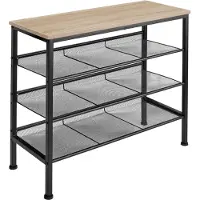 TecTake - étagère à chaussures Wolverhampton industrial light - 75,5 x 30,5 x 69,5 cm - 404284