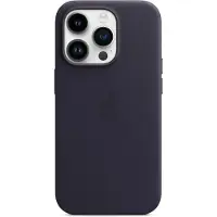 Apple Coque Leather MagSafe pour iPhone 14 Pro - Ink
