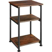 TecTake - Table d'appoint Memphis 34x30x59cm - brun foncé - 34x30x59cm - 404668
