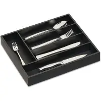 Relaxdays Range-couverts, Range-couverts, Noir