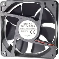 TRU COMPONENTS Ventilateur axial résistant à l'eau (120 mm, 1x), Ventilateur PC, Noir