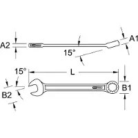 Ks Tools Clés mixtes coudées 22 mm - 517.0622