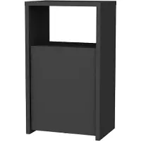 Emob Table de chevet Nadim - 25x36x61 cm - MDF/noir