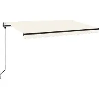 vidaXL Store automatique avec LED & capteur de vent 400x350 cm Crème