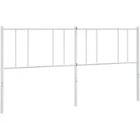 vidaXL Tête de lit de rechange en métal blanc 200 cm