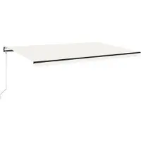 vidaXL Store automatique avec LED & capteur de vent 500x300 Crème