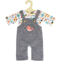 Heless Salopette de poupée avec t-shirt baleine, 28-35 cm