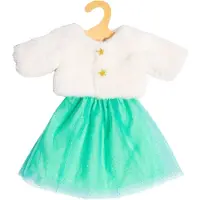 Heless Veste de poupée en peluche "Yuki" avec jupe en tulle, taille 35-45 cm