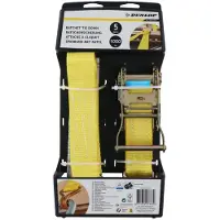 Dunlop Lashing Strap with Ratchet - Hook - 5 M - up to 1000 KG - Yellow