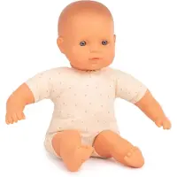 Miniland Poupée Bébé Européenne 32cm - Poupée douce pour enfants