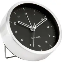 Karlsson Réveil Karlsson Tinge Brushed Steel Black Dial