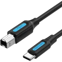 Vention CABLE USB-C TO USB 2.0B/2M BLACK CQUBH