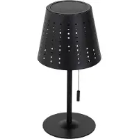 QAZQA Lampe de table d'extérieur noire avec LED à 3 niveaux de luminosité, rechargeable et solaire - Ferre