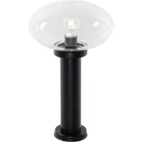 QAZQA Borne d'extérieur moderne noire 50 cm - Elly