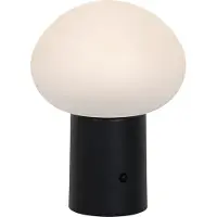QAZQA Lampe de table noire avec LED dimmable 3 niveaux rechargeable - Louise