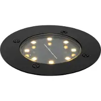 QAZQA Spot encastré moderne noir avec LED solaire IP65 - Terry