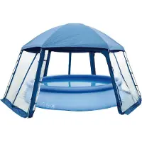 Blue Bay Pavillon de piscine type II Bleu 520 x 600 x 280 cm