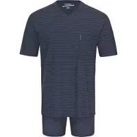 Ammann Pyjama court ' Extra Light ' bleu foncé