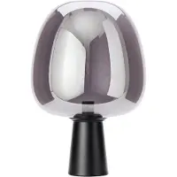 Light & Living Lampe de table verre fumé noir mat Maysony Ø 40 x 59cm
