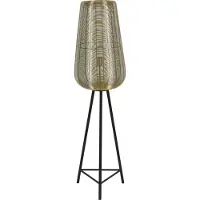 Present Time - lampadaire - Adeta - or - métal - lampe trépied - E27 - 8257785