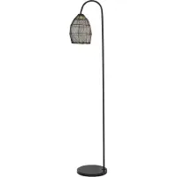 Light & Living Lampe de pied Meya Noir
