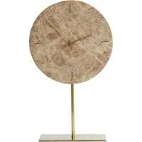 Present Time Horloge sur pied Moreno en marbre brun – 25,5x10x42,5 cm