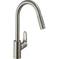 Hansgrohe Focus Robinet de cuisine avec douchette extractible effet inox 31815800